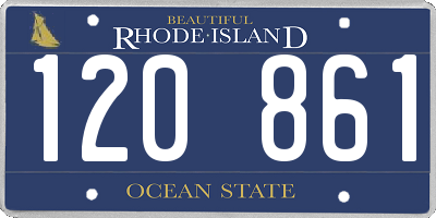 RI license plate 120861