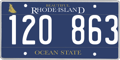 RI license plate 120863