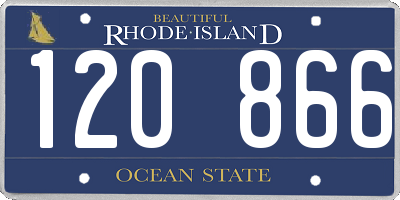RI license plate 120866