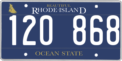 RI license plate 120868