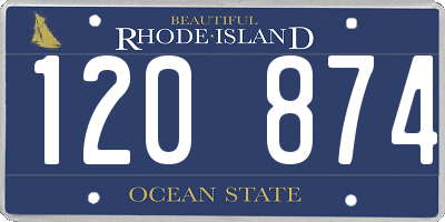 RI license plate 120874