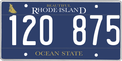 RI license plate 120875