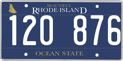 RI license plate 120876