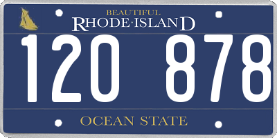 RI license plate 120878