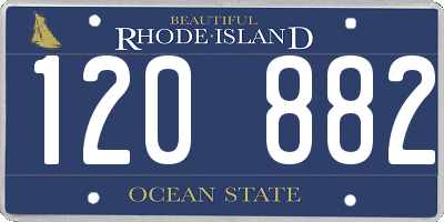 RI license plate 120882
