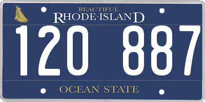 RI license plate 120887