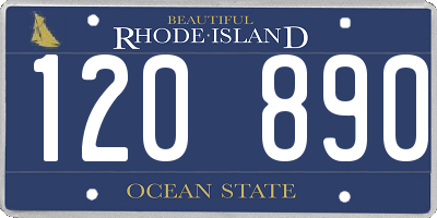 RI license plate 120890