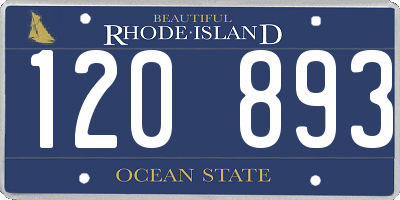 RI license plate 120893