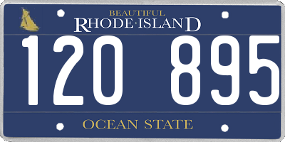 RI license plate 120895