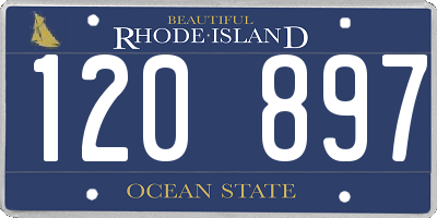RI license plate 120897