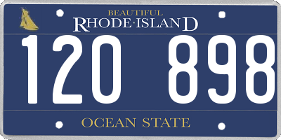 RI license plate 120898