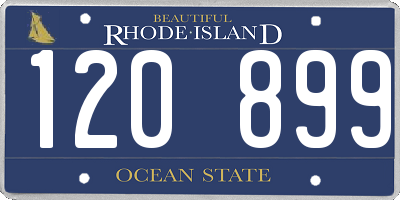 RI license plate 120899