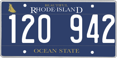 RI license plate 120942