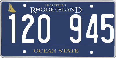 RI license plate 120945
