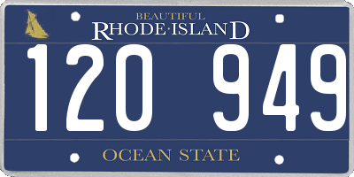 RI license plate 120949