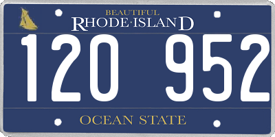 RI license plate 120952
