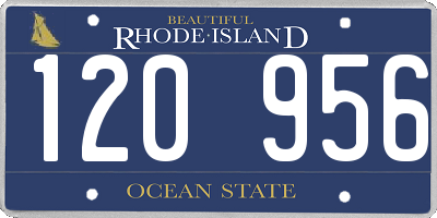 RI license plate 120956