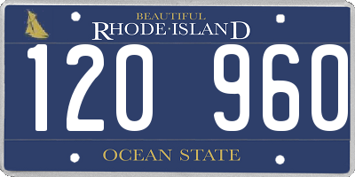 RI license plate 120960