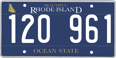 RI license plate 120961