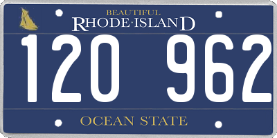 RI license plate 120962