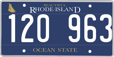 RI license plate 120963