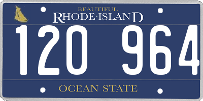 RI license plate 120964