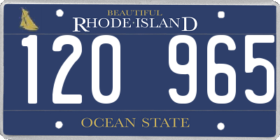 RI license plate 120965