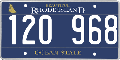 RI license plate 120968