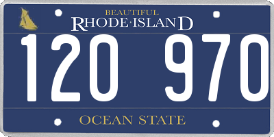 RI license plate 120970