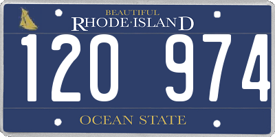 RI license plate 120974