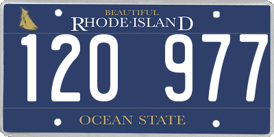 RI license plate 120977