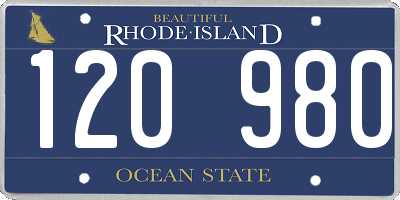 RI license plate 120980