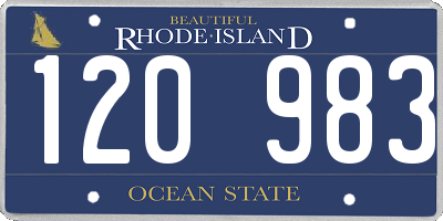 RI license plate 120983