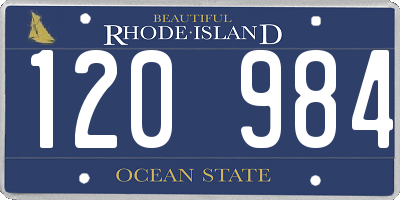 RI license plate 120984