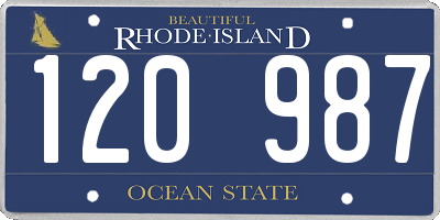 RI license plate 120987