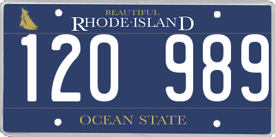 RI license plate 120989