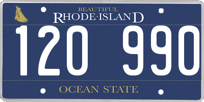 RI license plate 120990