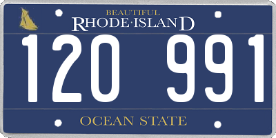 RI license plate 120991