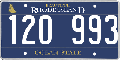 RI license plate 120993