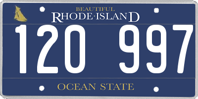RI license plate 120997