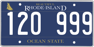 RI license plate 120999