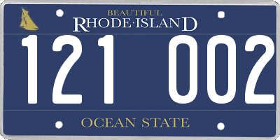 RI license plate 121002