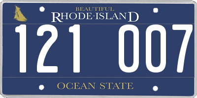 RI license plate 121007