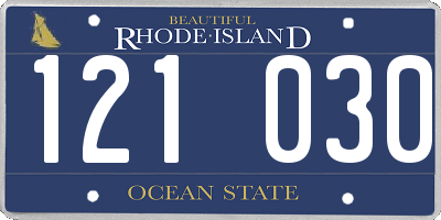 RI license plate 121030