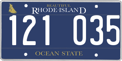 RI license plate 121035