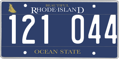 RI license plate 121044