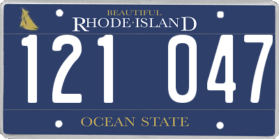 RI license plate 121047