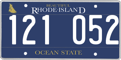 RI license plate 121052