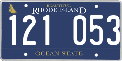 RI license plate 121053