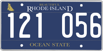 RI license plate 121056